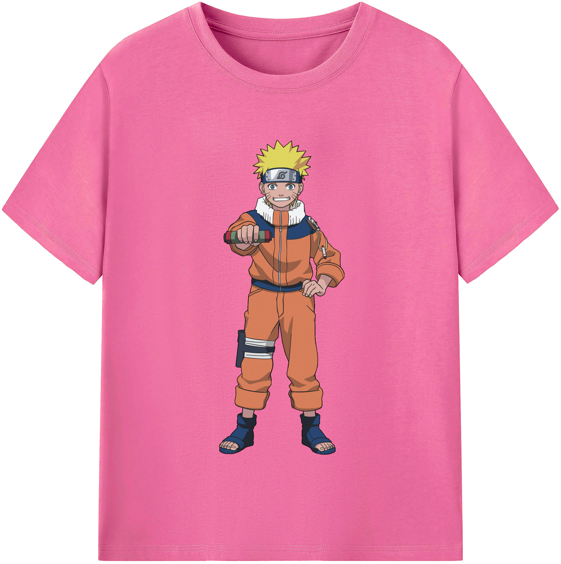 （画像用） NARUTO -ナルト- うずまき ナルト Uzumaki Naruto レディースカジュアルプリントTシャツ（綿100％）
